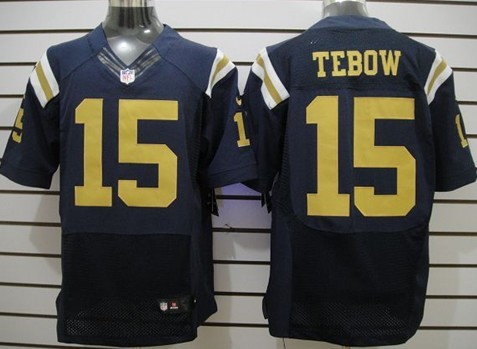 Nike Elite Jersey New York Jets 15 Tim Tebow Navy Blue